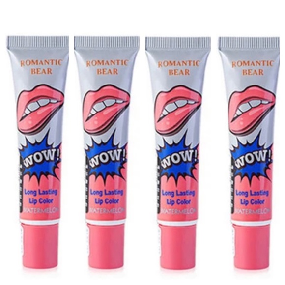 🍉 Watermelon Peel Off Liquid Lipstick Waterproof Tear Off Lip Gloss Lip Tint - Picture 1 of 2